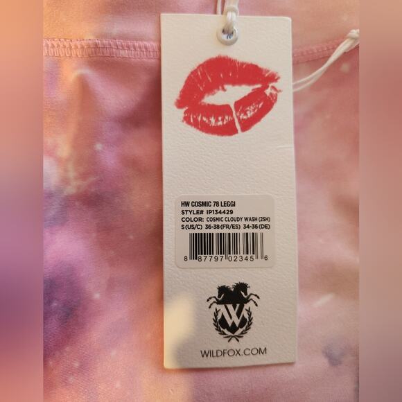 NWT Wildfox High Waisted Cosmic 7/8 Legging | Cosmic Cloudy Wash Small - Picture 8 of 9